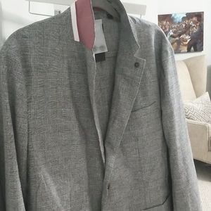 Grey and black check print Ted Baker Blazer